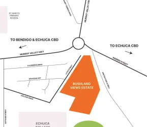 Bushlands Views - Echuca Location map