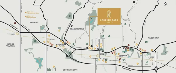 Cardinia Park Estate - Officer Location map