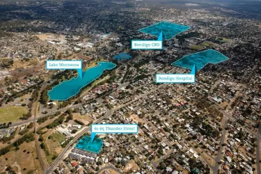Central Bendigo Townhouses - North Bendigo Aerial