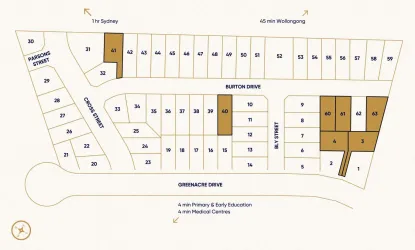 Complete by McDonald Jones Homes at The Gardens - Tahmoor Location Map