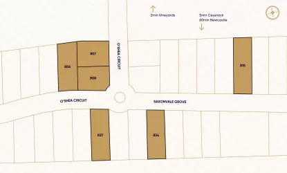 Complete by McDonald Jones Homes at Vineyard Grove - Cessnock Location Map