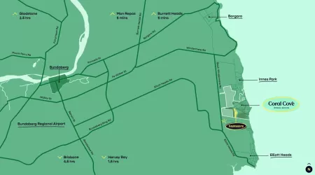 Coral Cove Ocean Estate - Innes Park Location Map