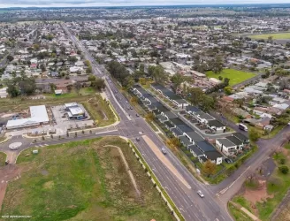 Corner Chelmsford Street - Cobra Street - Dubbo Aerial