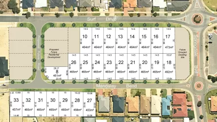 Corner Surf Drive - Springdale Boulevard - Secret Harbour Masterplan
