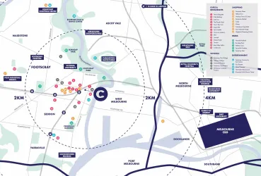 Cowper Residences Estate - Footscray Location map