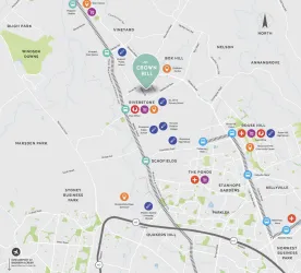 Crown Hill Riverstone Estate - Grantham Farm Location m Location Map