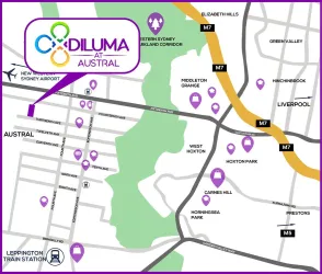 Diluma at Austral - Austral Location Map