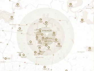 Doncaster Gardens Estate - Doncaster East Location map