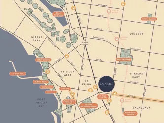 Duke St Townhouses St Kilda Location map