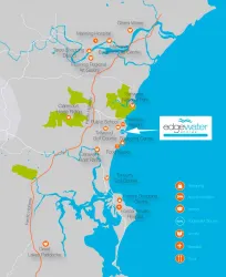 Edgewater Shores Estate - Diamond Beach Location map
