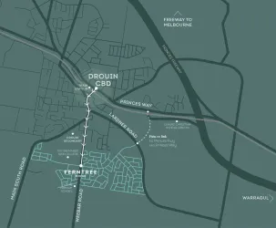 Ferntree Ridge Estate - Drouin Location m Location Map