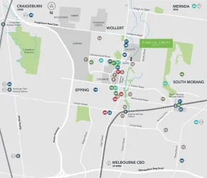 Findon Creek Wollert Location map