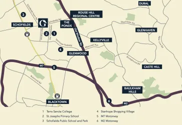 Gardene Estate - Schofields Location map