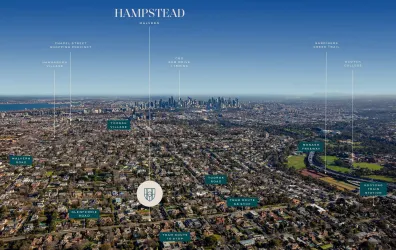 Hampstead Townhouses - Malvern Aerial