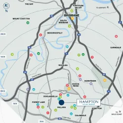 Hampton Estate - Pallara Location map