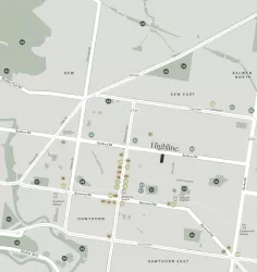 Highline Estate - Hawthorn Location Map