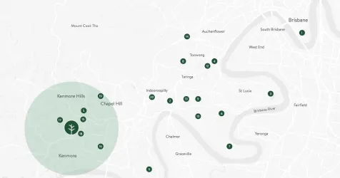 Hyde Park Terraces - Kenmore Location map