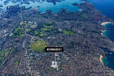 Jane St Terraces in Newmarket Estate - Randwick Aerial