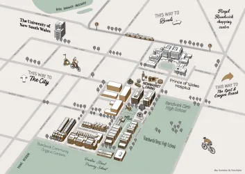 Jane St Terraces in Newmarket Estate - Randwick Location map