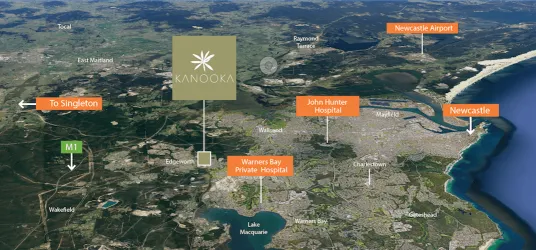 Kanooka Estate - Edgeworth Aerial