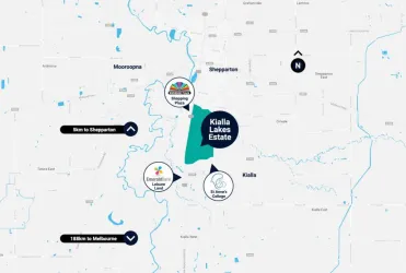 Kialla Lakes Estate - Kialla Location map
