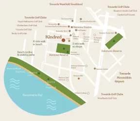 Kindred Townhomes - Mentone Location Map