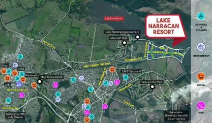 Lake Narracan Resort Estate - Yallourn Location map