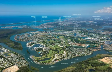 Lyra Marina Quays Estate - Hope Island Aerial