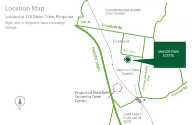 Manor Park Estate - Pimpama Location map
