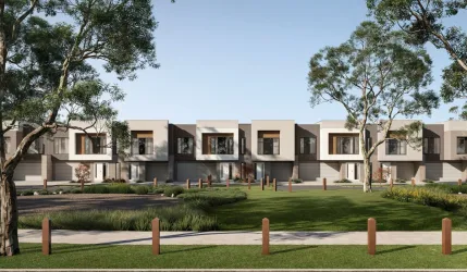 Metricon Townhomes at Olivine - Donnybrook Streetscape