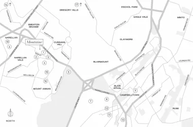 Montaine Residences - Mount Annan Location map