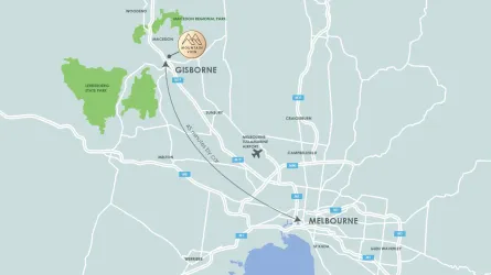 Mountain View Estate - New Gisborne Location map
