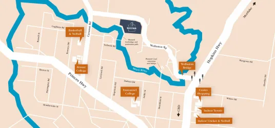 Oakwood Riverside Estate - Warrnambool Location m Location Map