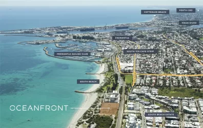 Oceanfront South Beach Estate - North Coogee Aerial