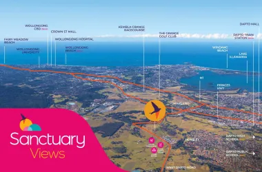 Sanctuary Views Estate - Kembla Grange Aerial