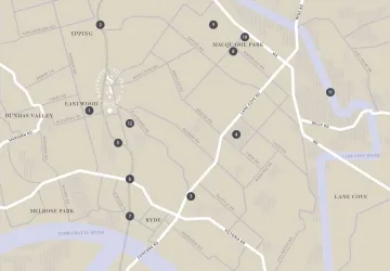 Second Avenue Estate - Eastwood Location map