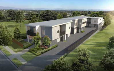 Seven by the Park Townhomes - Tarro Aerial