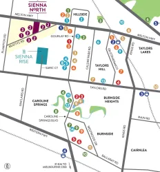 Sienna North Location Map