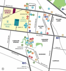Sienna Rise Location map