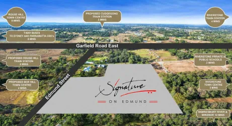 Signature on Edmund Estate - Grantham Farm Aerial