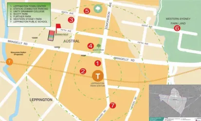 Spring Field Estate - Austral Location map