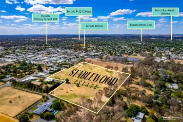 Stablewood Estate - Benalla Aerial