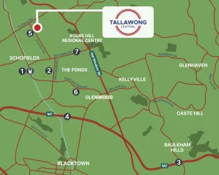 Tallawong Central Estate - Tallawong Location map