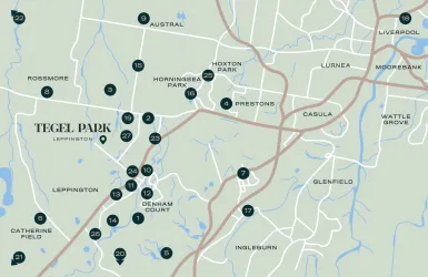 Tegel Park Estate - Leppington Location map