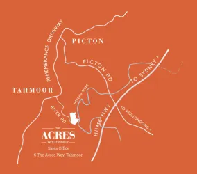 The Acres Wollondilly Estate - Tahmoor Location map