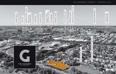 The Grainery Townhomes - Tighes Hill Aerial