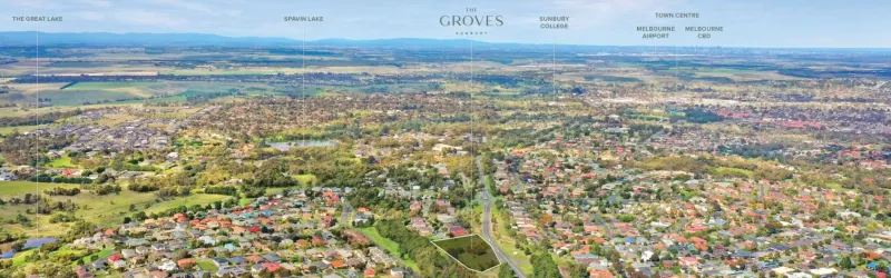 The Groves Townhomes - Sunbury Aerial