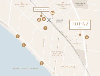 Topaz Estate - Parkdale Location map