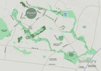 Whitehall Rise Estate - Sunbury Location map