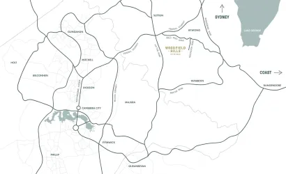 Woodfield Hills Estate - Bywong Location map